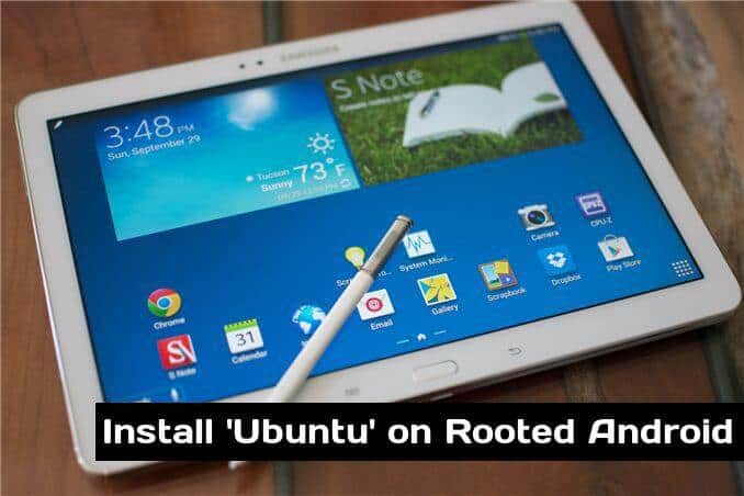 Ubuntu Linuxin asentaminen Samsung Galaxy Tab 10.1