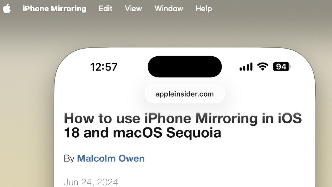 Miksi iPhone peilaa ja Mac Live 