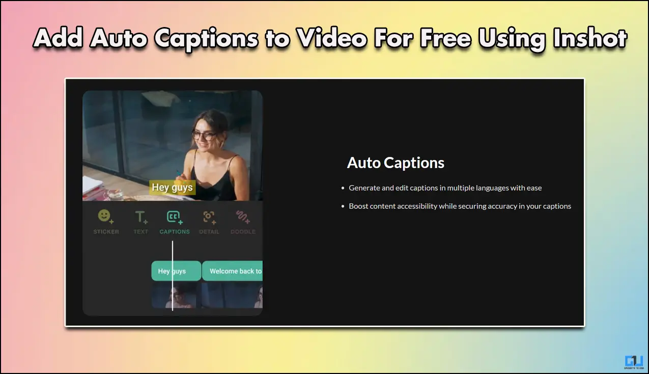 Kuinka lisätä automaattisia kuvateksti videoon INSHOT: n avulla