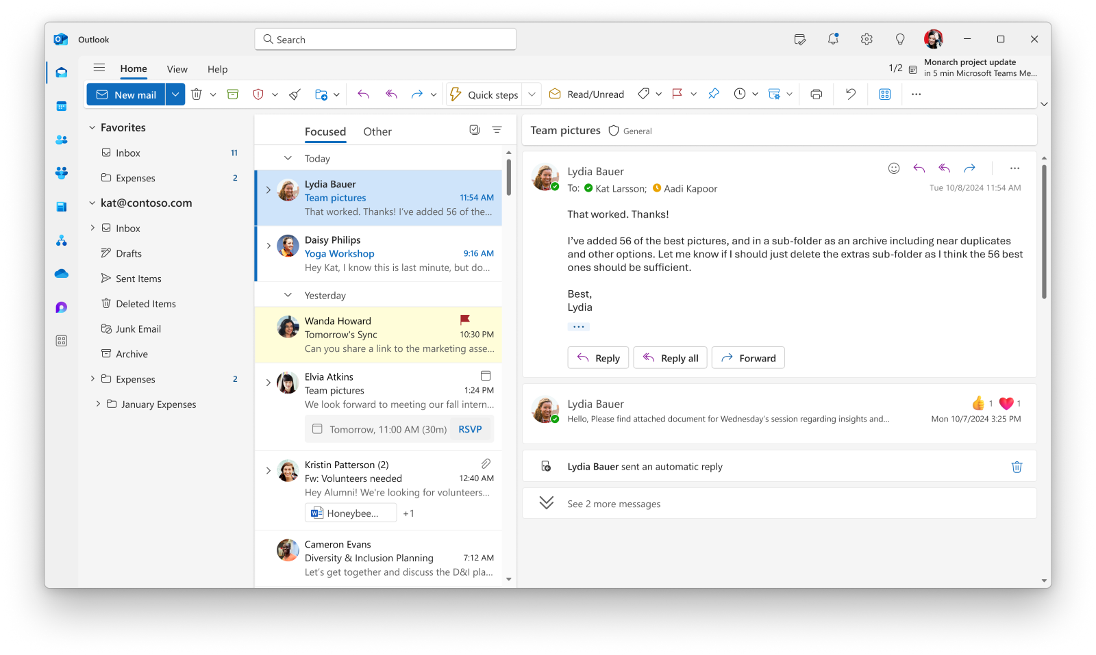 Uusi AI-käyttöinen Outlook on tulossa Microsoft 365 