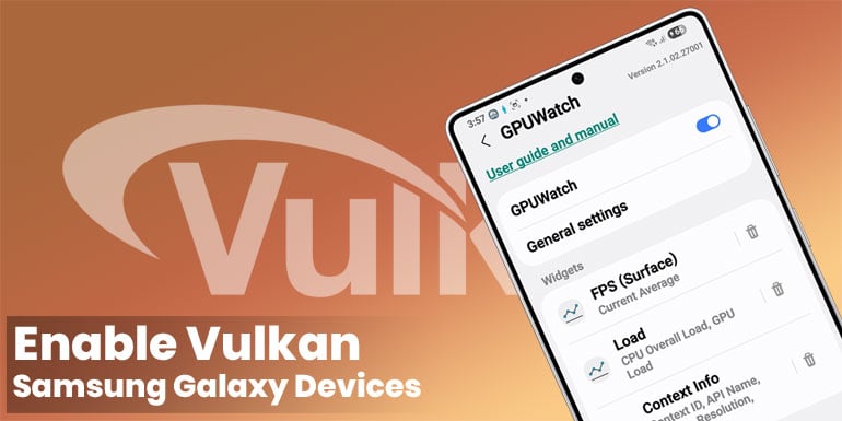 Kuinka Vulkan API sallitaan Samsung