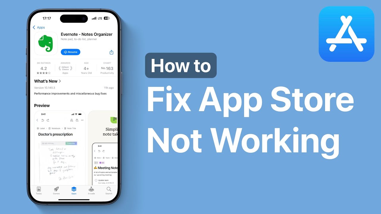 Kuinka korjata App Store ei toimi iPhonessa