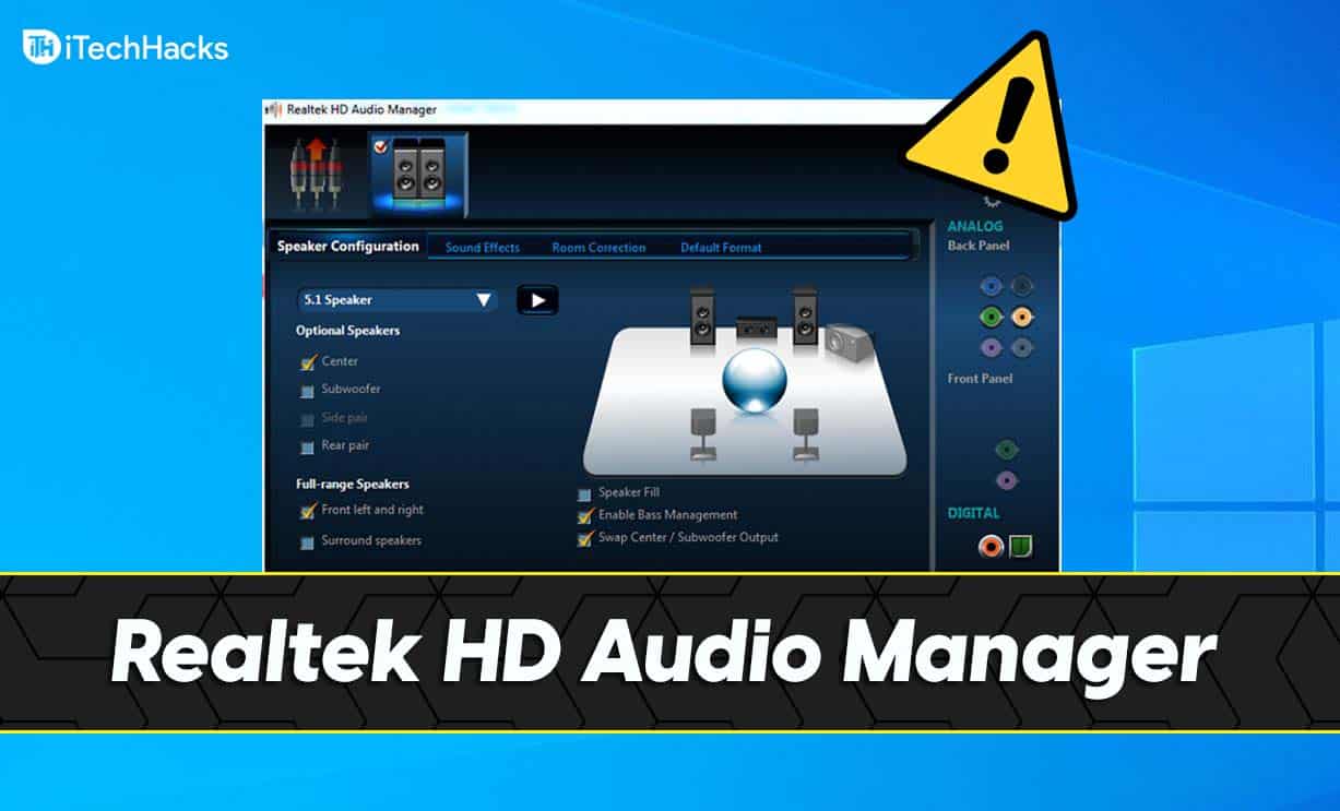 Kuinka ladata ja asentaa Realtek HD Audio Manager