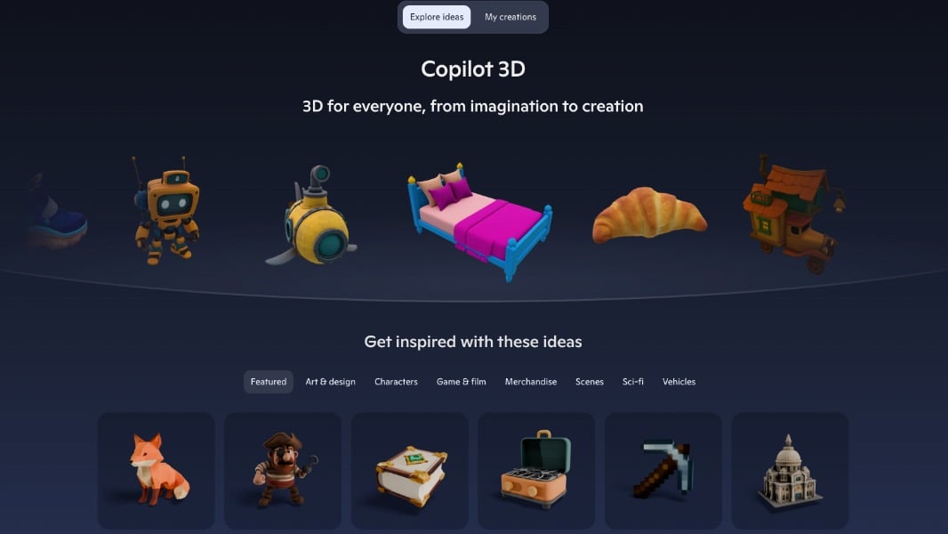 Microsoft esittelee Copilot 3D: n, uuden työkalun, joka muuttaa kuvat 3D 