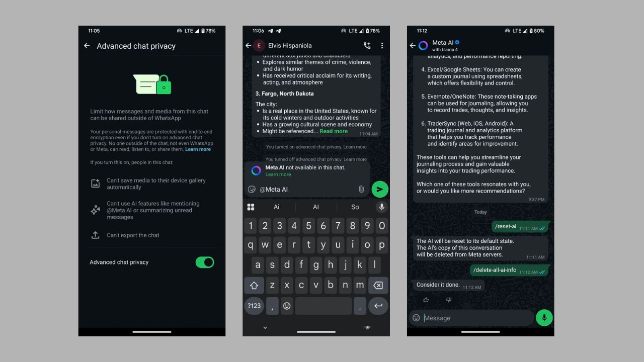 Poista Meta AI käytöstä WhatsApp