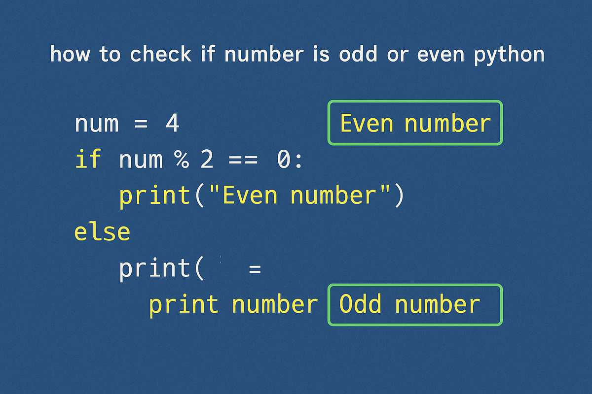 Tarkista, onko numero pariton vai jopa pythonissa