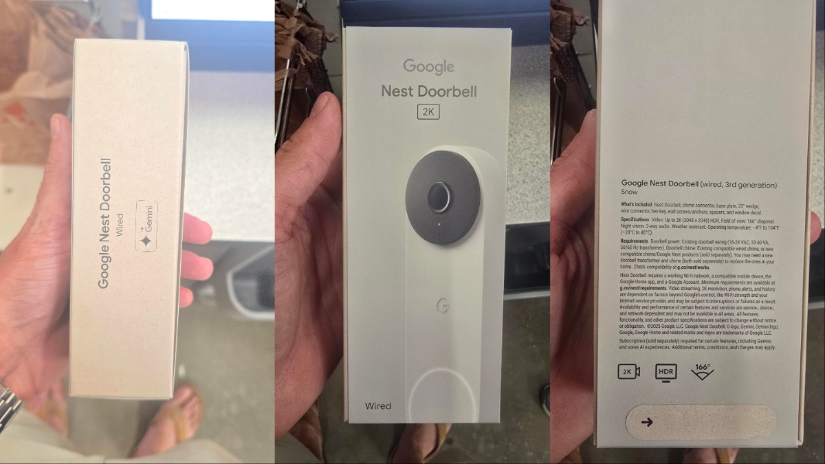 Uusi pesä ovikello 2k vähittäiskaupan laatikko vuotaa papuja sen keskeisissä eritelmissä