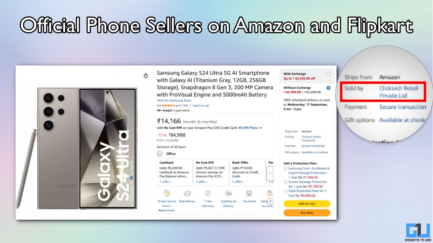 Luettelo Amazonin ja Flipkartin virallisista myyjistä: Pysy turvassa kunnostetuilta puhelimilta