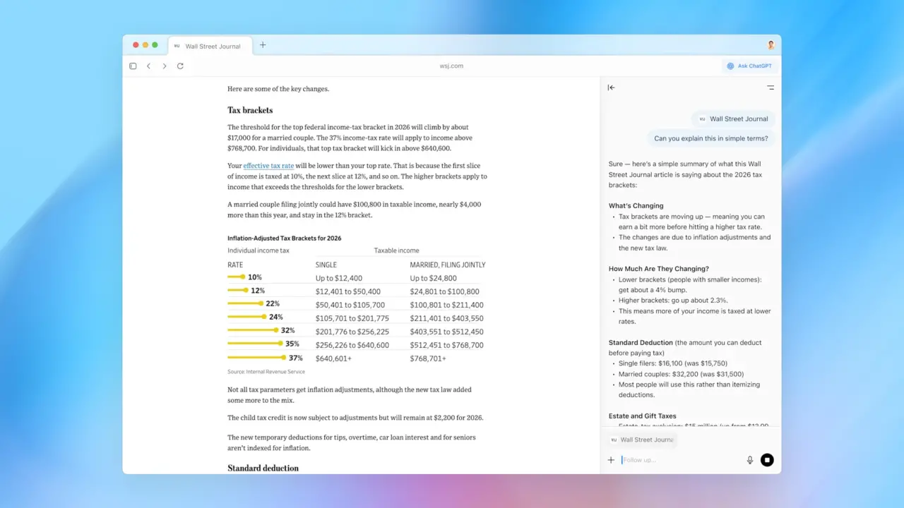 OpenAI käynnistää ChatGPT Atlas AI 