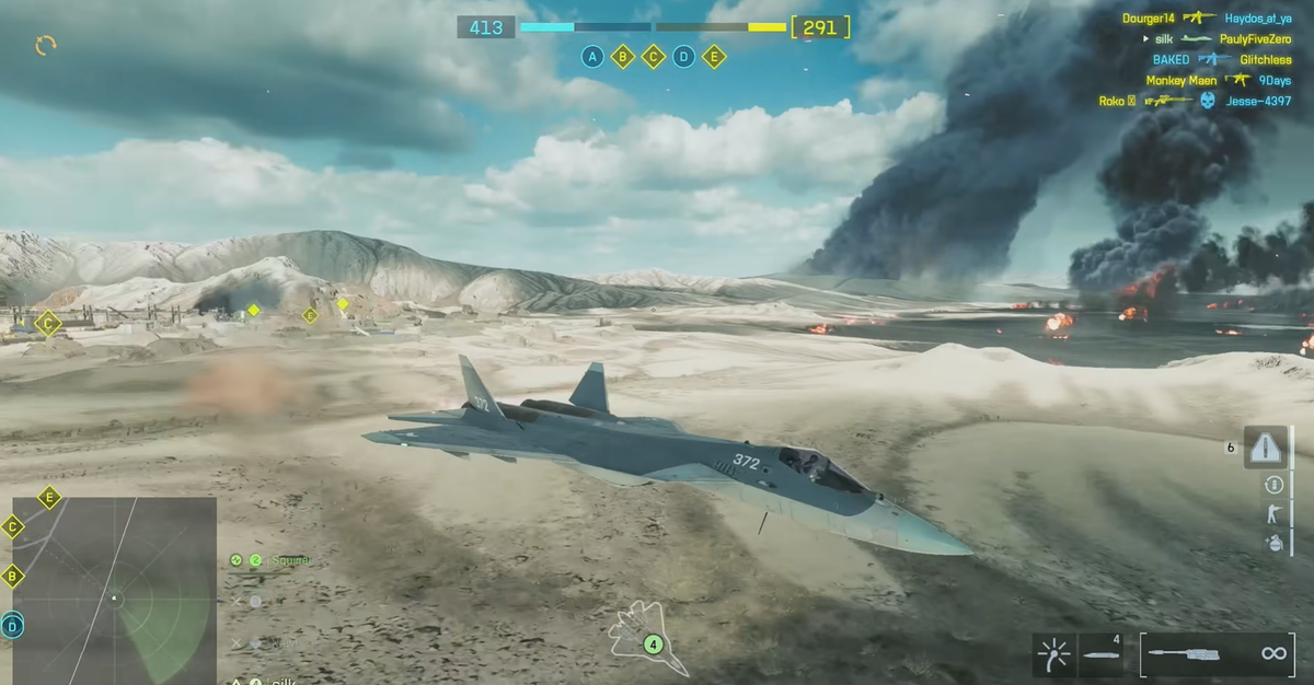 Flick Lookin käyttäminen ohjaimen Jets kanssa Battlefield 6:ssa