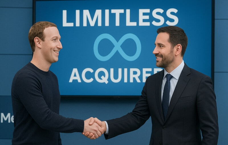 Meta hankkii AI Wearable Startup Limitlessin edistääkseen älylasien kehitystä